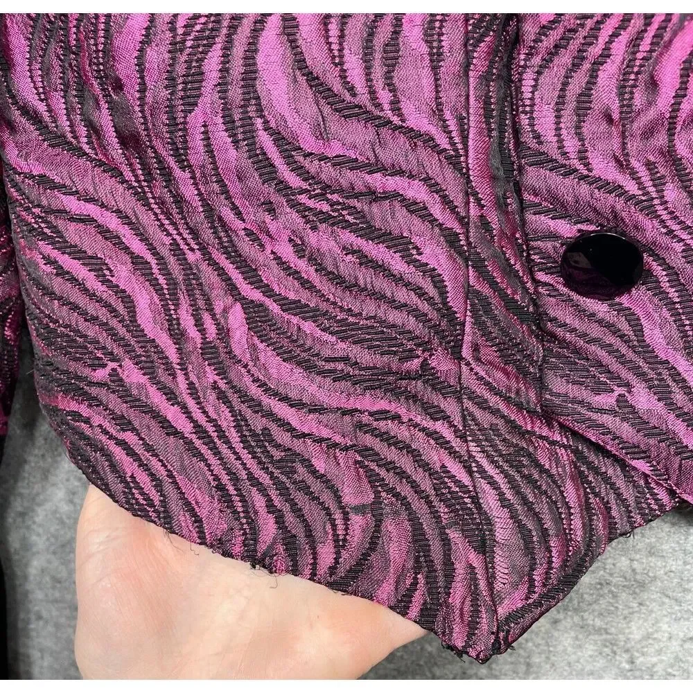 Vintage Elizabeth Courtney Bob Mackie Costumes Mens Jacket Theater Pink Black S